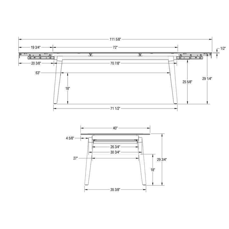 Amos extendable table base - 52912