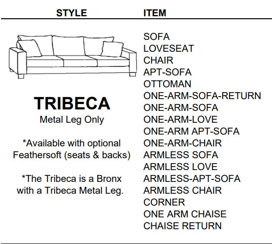 Stylus Sofas TRIBECA SOFA