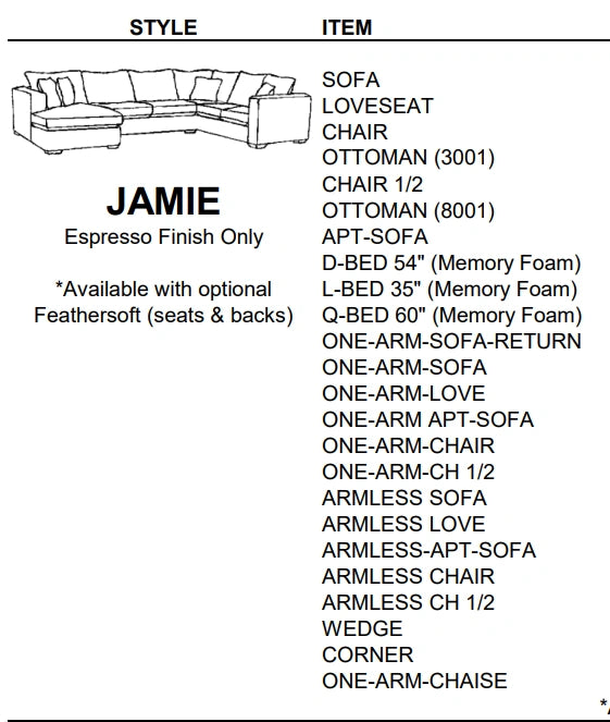 Stylus Sofas JAMIE SOFA