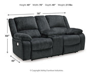 Draycoll Power Reclining Loveseat with Console - Coastal Roots Furniture (Courtenay, BC)