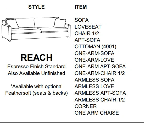 Stylus Sofas REACH SOFA