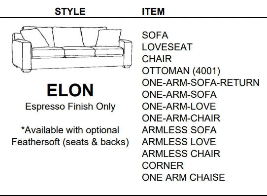 Stylus Sofas ELON SOFA