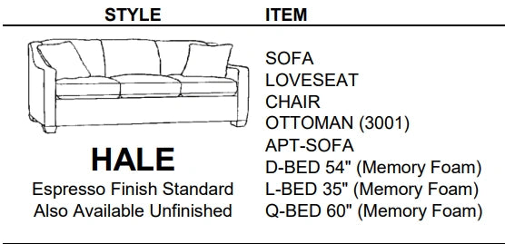 Stylus Sofas HALE SOFA