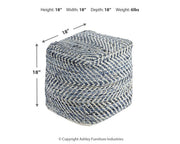 Chevron Pouf - Coastal Roots Furniture (Courtenay, BC)