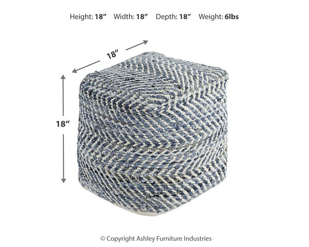 Chevron Pouf - Coastal Roots Furniture (Courtenay, BC)