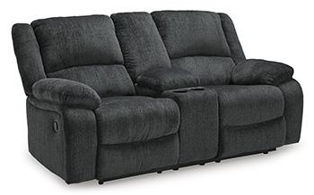 Draycoll Reclining Loveseat with Console - Coastal Roots Furniture (Courtenay, BC)