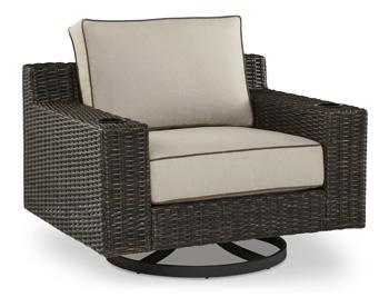 Coastline Bay Outdoor Swivel Lounge with Cushion - Coastal Roots Furniture (Courtenay, BC)