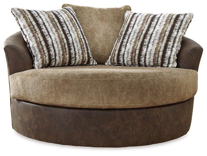 Alesbury Oversized Swivel Accent Chair - Coastal Roots Furniture (Courtenay, BC)