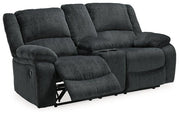 Draycoll Reclining Loveseat with Console - Coastal Roots Furniture (Courtenay, BC)