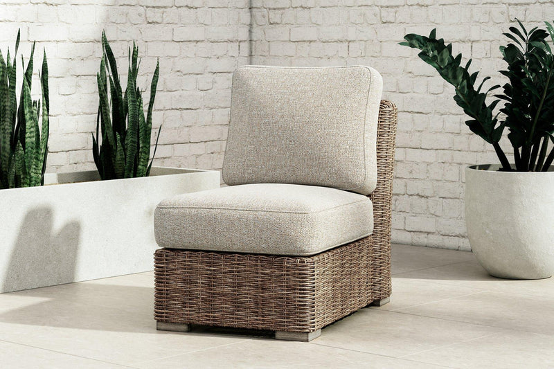 Beachcroft Outdoor Armless Chair with Cushion - Coastal Roots Furniture (Courtenay, BC)
