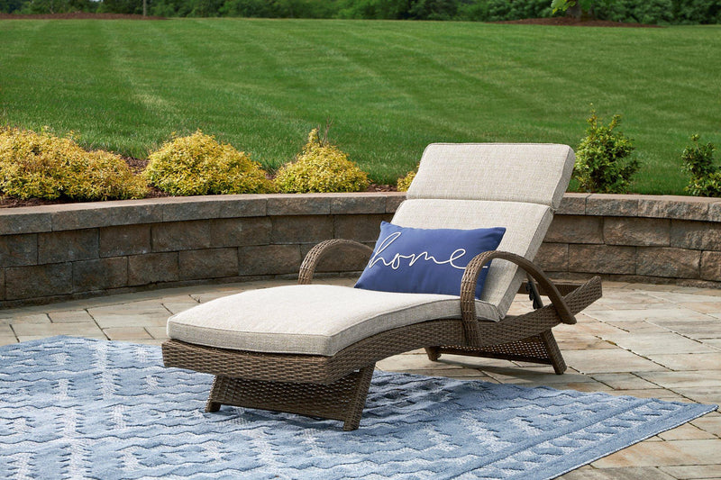 Beachcroft Outdoor Chaise Lounge with Cushion - Coastal Roots Furniture (Courtenay, BC)