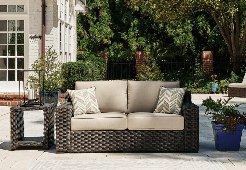 Coastline Bay Outdoor Loveseat with Cushion - Coastal Roots Furniture (Courtenay, BC)