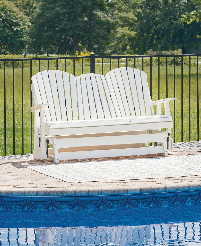 Hyland wave Outdoor Glider Loveseat - Coastal Roots Furniture (Courtenay, BC)