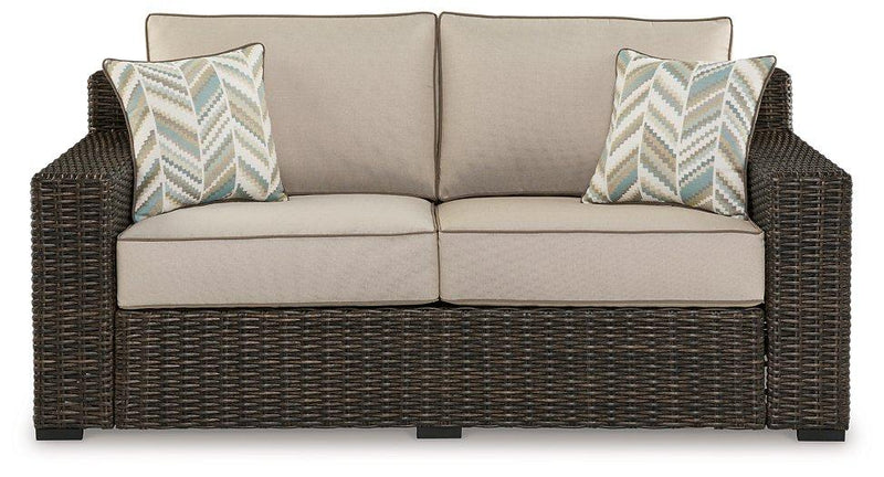 Coastline Bay Outdoor Loveseat with Cushion - Coastal Roots Furniture (Courtenay, BC)