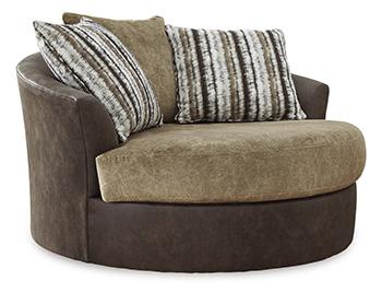 Alesbury Oversized Swivel Accent Chair - Coastal Roots Furniture (Courtenay, BC)