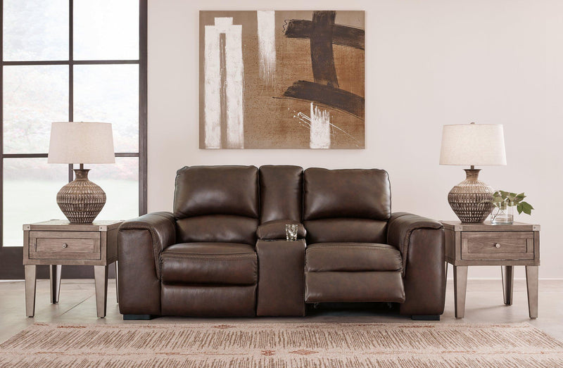 Alessandro Power Reclining Loveseat with Console - Coastal Roots Furniture (Courtenay, BC)
