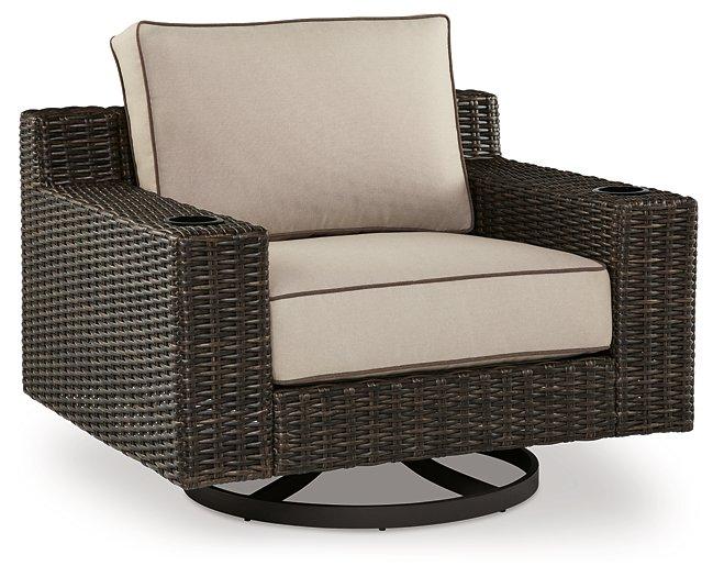 Coastline Bay Outdoor Swivel Lounge with Cushion - Coastal Roots Furniture (Courtenay, BC)