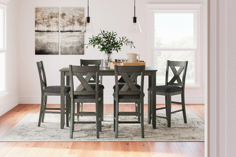 Caitbrook Counter Height Dining Table and Bar Stools (Set of 7) - Coastal Roots Furniture (Courtenay, BC)