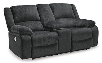 Draycoll Power Reclining Loveseat with Console - Coastal Roots Furniture (Courtenay, BC)
