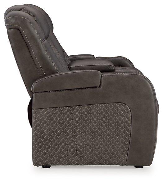 Fyne-Dyme Power Reclining Loveseat with Console - Coastal Roots Furniture (Courtenay, BC)