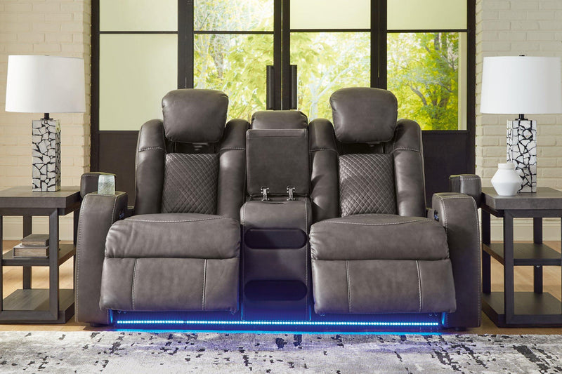 Fyne-Dyme Power Reclining Loveseat with Console - Coastal Roots Furniture (Courtenay, BC)