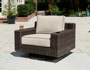 Coastline Bay Outdoor Swivel Lounge with Cushion - Coastal Roots Furniture (Courtenay, BC)