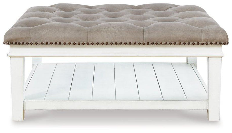 Kanwyn Upholstered Ottoman Coffee Table - Coastal Roots Furniture (Courtenay, BC)