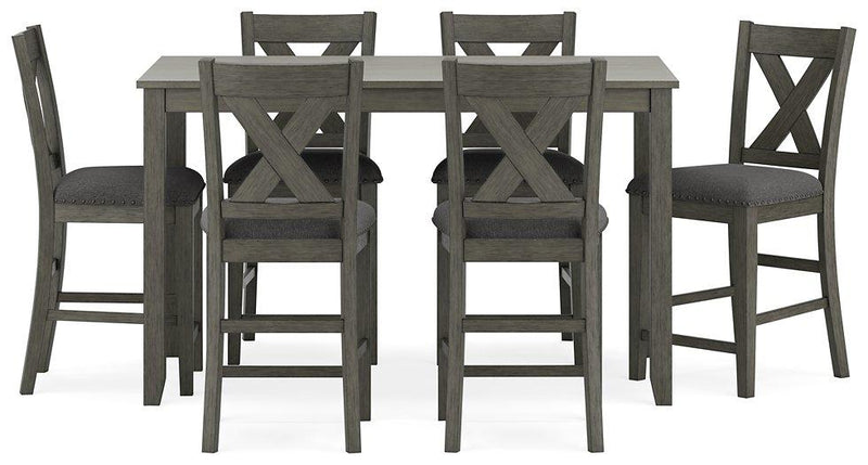 Caitbrook Counter Height Dining Table and Bar Stools (Set of 7) - Coastal Roots Furniture (Courtenay, BC)