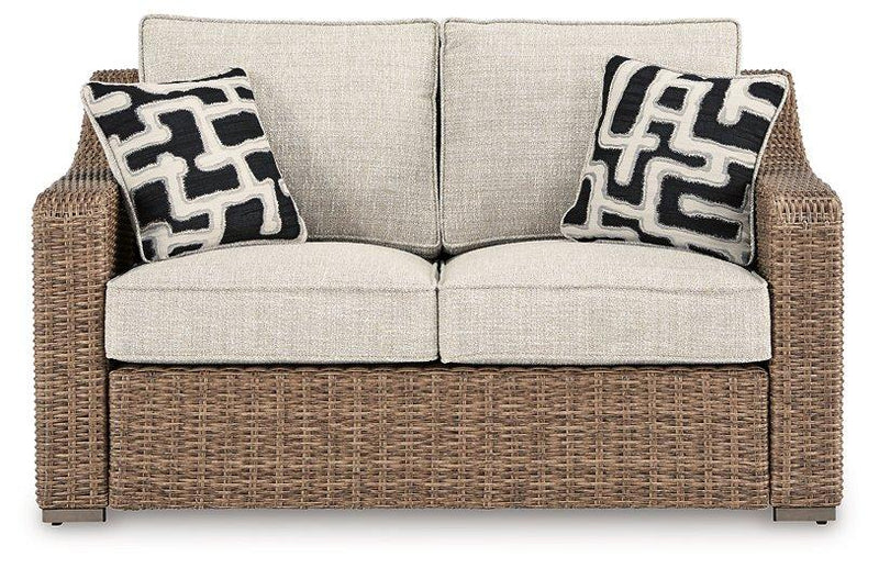 Beachcroft Outdoor Loveseat with Cushion - Coastal Roots Furniture (Courtenay, BC)