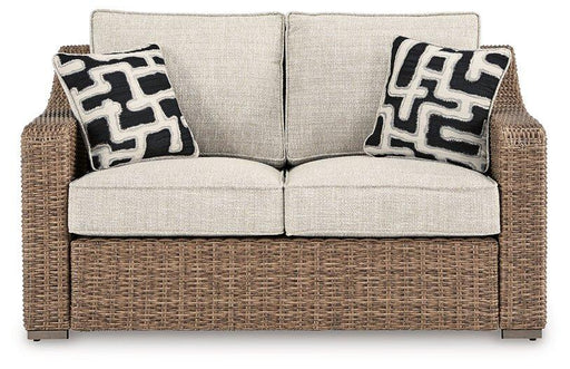 Beachcroft Outdoor Loveseat with Cushion - Coastal Roots Furniture (Courtenay, BC)