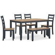 Gesthaven Dining Table with 4 Chairs and Bench (Set of 6) - Coastal Roots Furniture (Courtenay, BC)