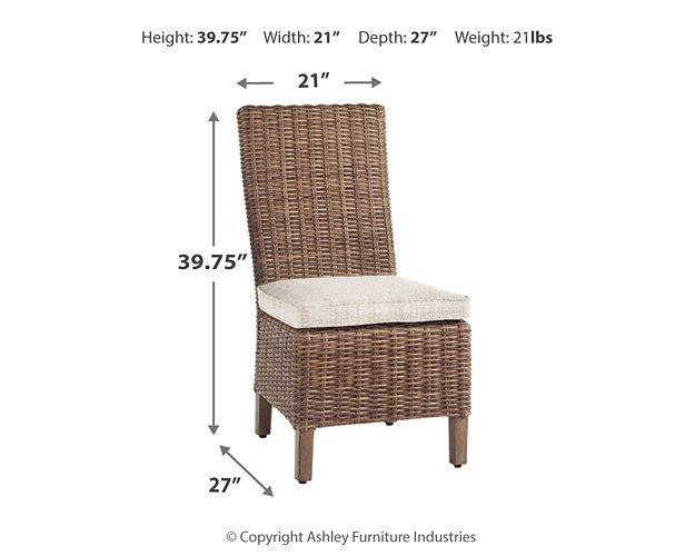 Beachcroft Outdoor Side Chair with Cushion (Set of 2) - Coastal Roots Furniture (Courtenay, BC)