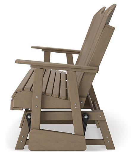 Hyland wave Outdoor Glider Loveseat - Coastal Roots Furniture (Courtenay, BC)