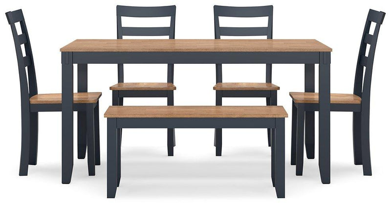 Gesthaven Dining Table with 4 Chairs and Bench (Set of 6) - Coastal Roots Furniture (Courtenay, BC)
