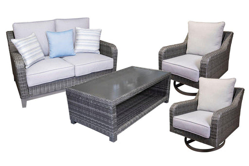 Elite Park Outdoor Loveseat, Lounge Chairs and Cocktail Table - Coastal Roots Furniture (Courtenay, BC)