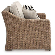 Beachcroft Outdoor Loveseat with Cushion - Coastal Roots Furniture (Courtenay, BC)