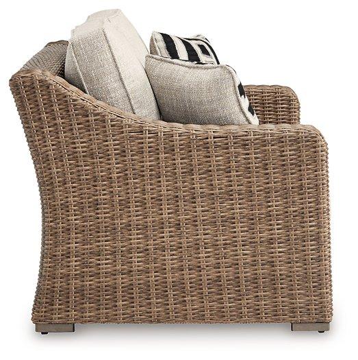 Beachcroft Outdoor Loveseat with Cushion - Coastal Roots Furniture (Courtenay, BC)