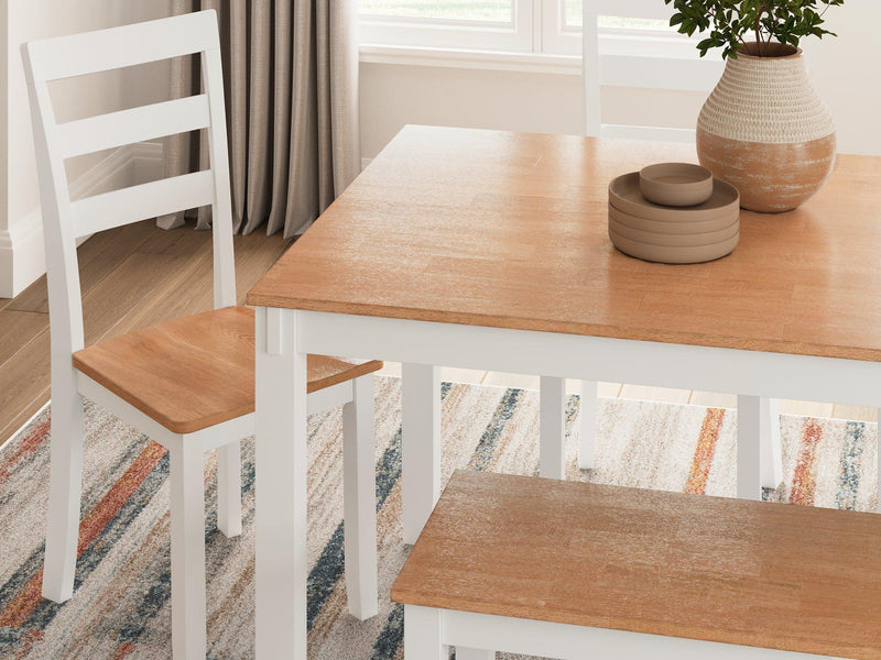 Gesthaven Dining Table with 4 Chairs and Bench (Set of 6) - Coastal Roots Furniture (Courtenay, BC)