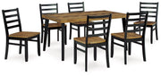 Blondon Dining Table and 6 Chairs (Set of 7) - Coastal Roots Furniture (Courtenay, BC)