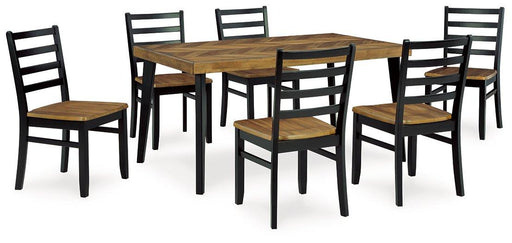 Blondon Dining Table and 6 Chairs (Set of 7) - Coastal Roots Furniture (Courtenay, BC)