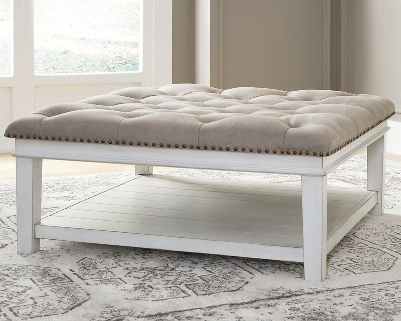 Kanwyn Upholstered Ottoman Coffee Table - Coastal Roots Furniture (Courtenay, BC)