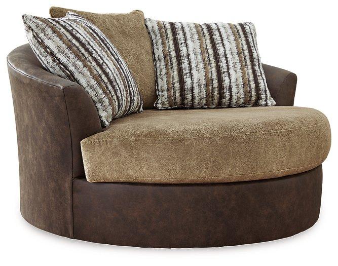 Alesbury Oversized Swivel Accent Chair - Coastal Roots Furniture (Courtenay, BC)