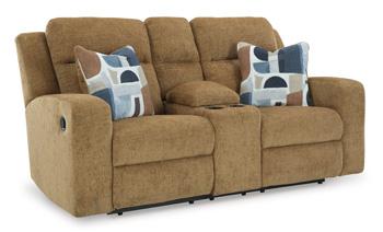 Kanlow Reclining Loveseat with Console - Coastal Roots Furniture (Courtenay, BC)
