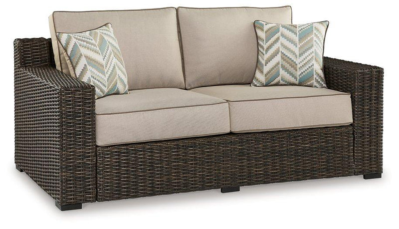 Coastline Bay Outdoor Loveseat with Cushion - Coastal Roots Furniture (Courtenay, BC)