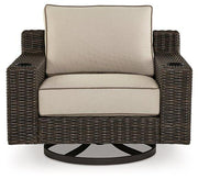 Coastline Bay Outdoor Swivel Lounge with Cushion - Coastal Roots Furniture (Courtenay, BC)