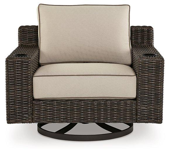 Coastline Bay Outdoor Swivel Lounge with Cushion - Coastal Roots Furniture (Courtenay, BC)