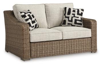 Beachcroft Outdoor Loveseat with Cushion - Coastal Roots Furniture (Courtenay, BC)