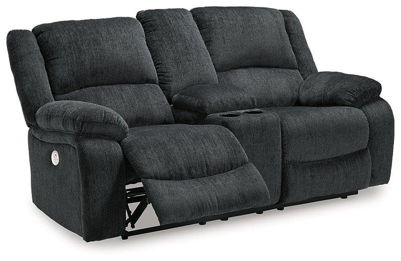 Draycoll Power Reclining Loveseat with Console - Coastal Roots Furniture (Courtenay, BC)