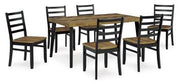 Blondon Dining Table and 6 Chairs (Set of 7) - Coastal Roots Furniture (Courtenay, BC)