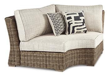Beachcroft Outdoor Curved Corner Chair with Cushion - Coastal Roots Furniture (Courtenay, BC)